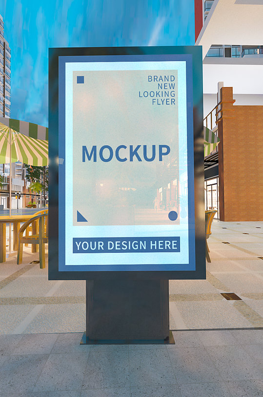 三角广告牌样机素材与设计模板 众图网助力广告制作